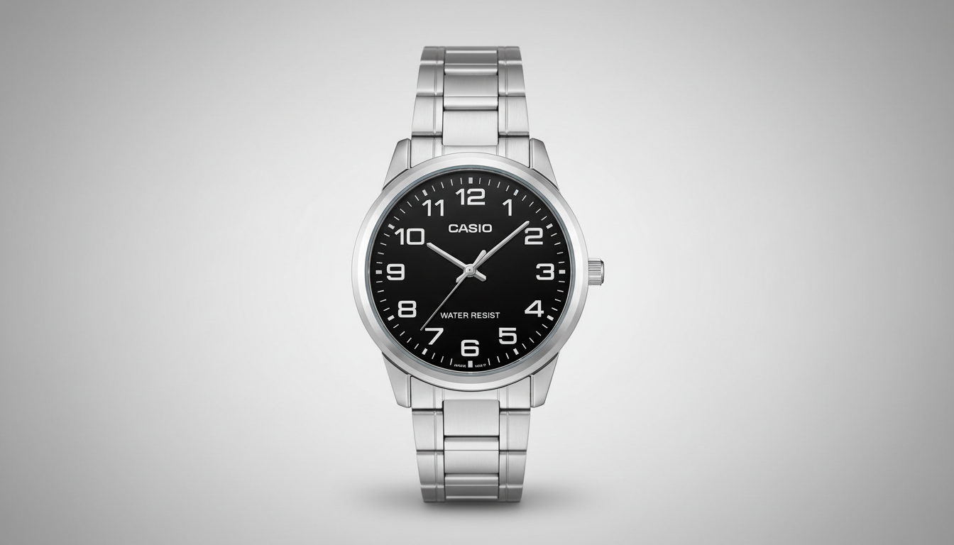 Reloj Casio Cuarzo Acero Inoxidable Esfera Ónix - Elegancia y Precisión