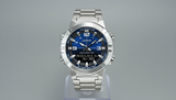 Reloj CASIO Analógico - Digital con Batería 10 Años Acero Fondo Azul