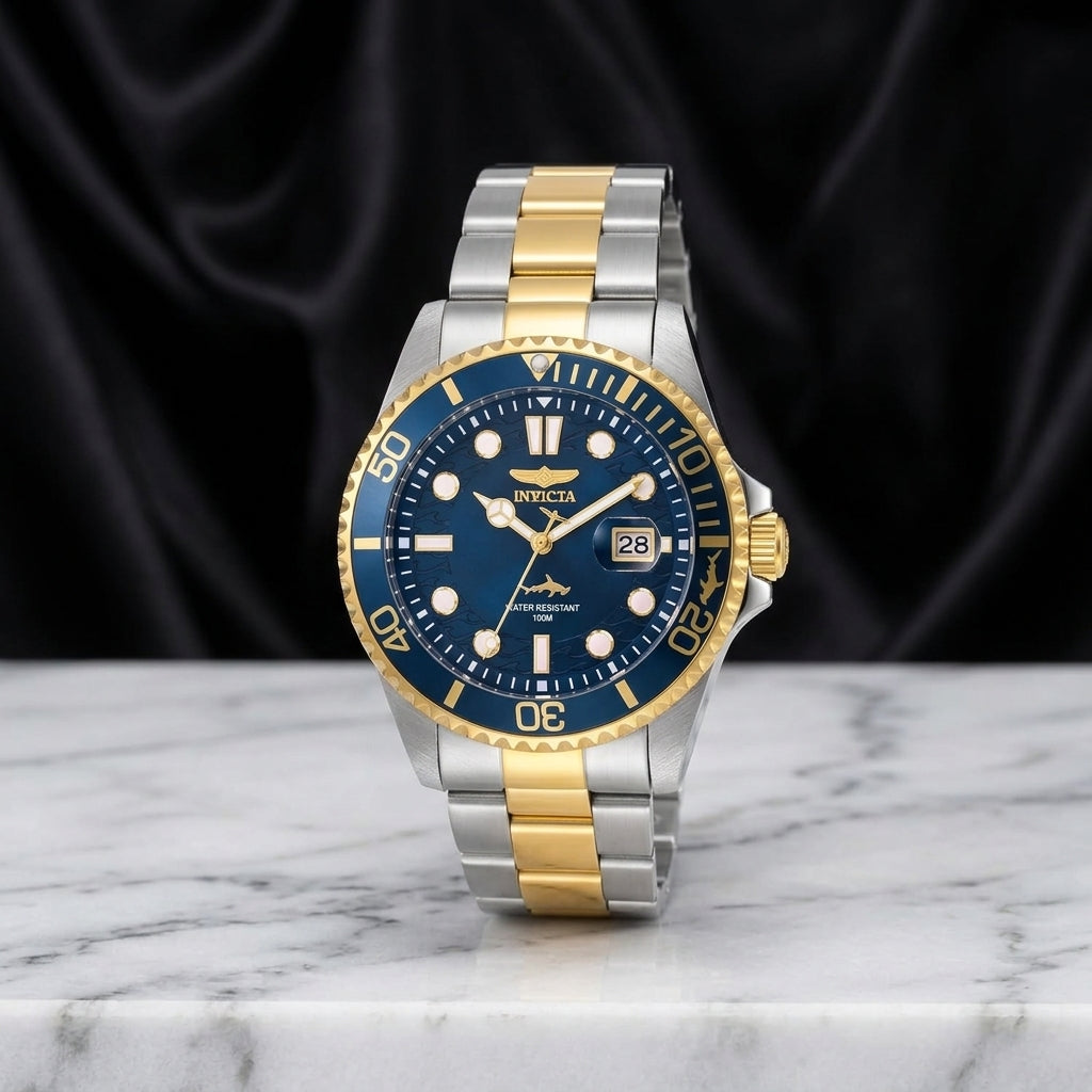 Reloj Invicta Pro Diver Mecánico de Cuarzo, Dos Tonos con Bisel Fijo