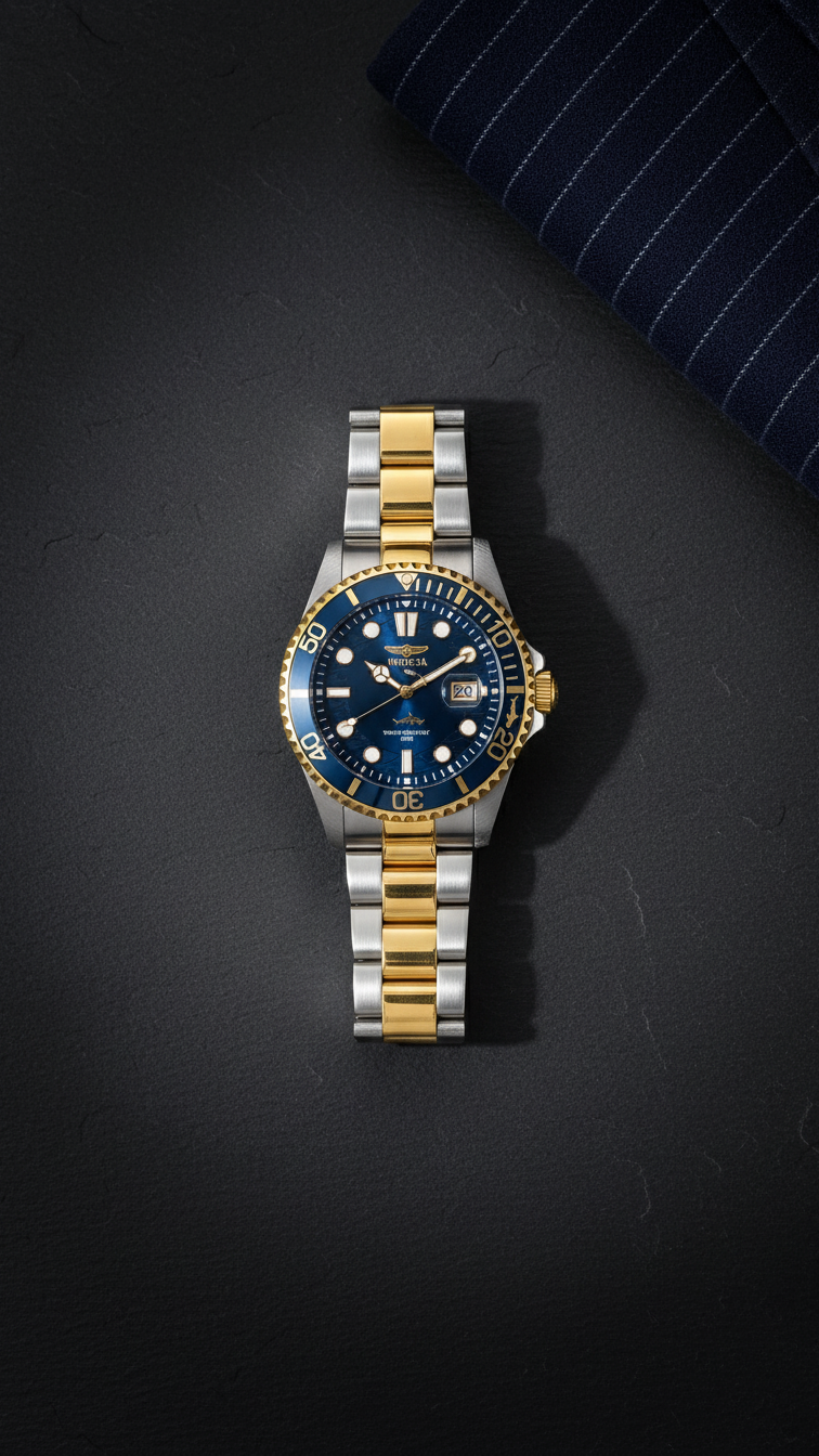 Reloj Invicta Pro Diver Mecánico de Cuarzo, Dos Tonos con Bisel Fijo