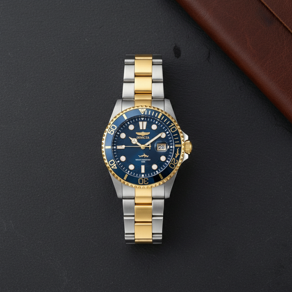Reloj Invicta Pro Diver Mecánico de Cuarzo, Dos Tonos con Bisel Fijo