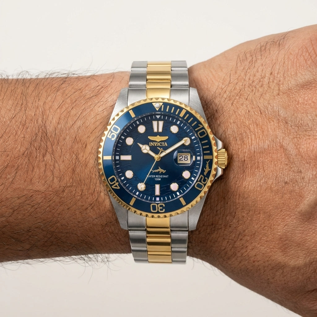 Reloj Invicta Pro Diver Mecánico de Cuarzo, Dos Tonos con Bisel Fijo