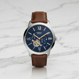 Reloj Fossil Townsman Automático, Acero inoxidable y Brazalete de Cuero para Hombre