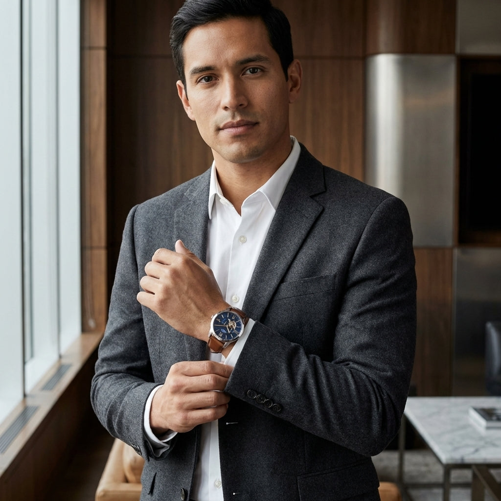 Reloj Fossil Townsman Automático, Acero inoxidable y Brazalete de Cuero para Hombre